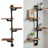 UK Vintage Industrial Pipe Wooden Wall Floating Shelf Storage Shelving Unit GL