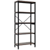 5 Tier Storage Shelves Ladder Bookshelf Industrial Bookcase Unit Rustic Brown UK