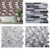 Self-adhesive 3D Wall Stickers Wallpaper Faux Mosaic Tile Stickers Kitchen Decor