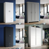 Modern Wardrobe 2 Door Storage Cabinet with Hanging Rail Matte Bedroom Furniture