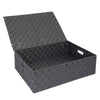EHC Set of 2 Underbed Storage Box Chest Basket With Lid - Grey