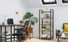 Industrial Style Bookcase Storage Dispaly Shelving Unit Metal Vintage Bookshelf