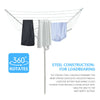 ROTARY AIRER 50M OUTDOOR 4 ARM CLOTHES WASHING LINE DRYER GROUND SPIKE