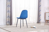 Set of 4 Velvet Dining Chairs Side Chair Metal Legs Padded Seat Living Room Home