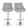 2X GREY EATHER BARSTOOLS GAS LIFT BAR STOOL BREAKFAST KITCHEN