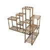 Wooden Corner Plant Stand 10 Tier Solid Flower Pots Display Shelf Garden Patio