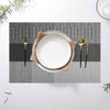 Set Of 6 PVC Place Mats & 6PCS Coasters-Dining Table Mat Set Anti Slip Washable