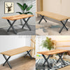 2pcs Industrial Metal Table Legs Set Steel X Shape For Dining/Bench/Office/Desk