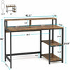 PC Computer Desk Writing Study Table Office Home Workstation Wooden & Metal