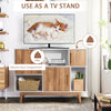 3-Door Sideboard w/Storage Compartments Modern Standing Cabinet Buffet TV Stand
