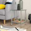Matrix 2-Tier Clear Glass Shelving Rack/Side End table-GR09C