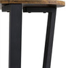 Set of 2 Industrial Side Table Round Sofa End Table w/ Storage Rack Metal Frames