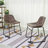 2x Vintage Industrial Style Kitchen Bar Stool Brown Leather Look Restaurant Cafe