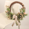 Wall Hanging Hoop Fake Flower Dia 40cm Door Decor With Eucalyptus Garland