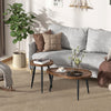 2PC Industrial Vintage Wooden Nesting Table Side End Coffee Table Home Furniture