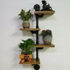 Vintage Industrial Pipe Wood Metal Wall Floating Shelf Storage Shelves Unit UK
