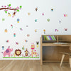 Wall Sticker Decal Huge Elephant Friends with Learning Alphabet Home Decoration