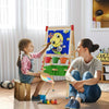 Kids Easel Wooden 2in 1 Blackboard Whiteboard White Drawing Writing Chalk Board