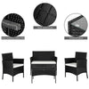 Rattan Garden Furniture Set 4 PCS chairs sofa Table Outdoor Patio Conservatory