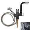 Kitchen Sink Mixer Taps 360° Swivel Spout With Pull Out Spray Faucet & 2 Hose
