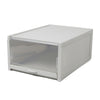 3 Pcs Plastic Clear Drawer Type Shoe Box Stackable Home Storage Organizer