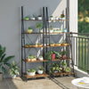Ladder Shelf 5 Tiers Bookcase Bookshelf Industrial Storage Rack Display Stand
