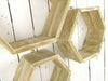 Set Of 3 Handmade Hexagon Shelves Wooden Shelves Made From Sustainable Pine Wood