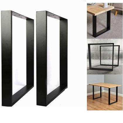 2PACK/Set Industrial Black Metal Table Legs Steel Furniture Stand for Bench/Desk