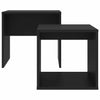 Coffee Table Set Chipboard Accent Side Nesting Tables Black