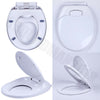 Luxury Bathroom Toilet Seat WC Heavy Duty White Soft Close Slow Top Hinges NEW