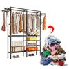 Large Clothes Rail Hanging Coat Stand Shoe Rack Shelf Storage Wardrobe Organizer
