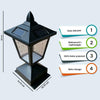 Solar Power Cap Light Outdoor Garden Post Fence Landscape Lamps UK (2 Pack)