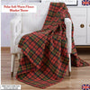 Tartan Check Polar Fleece Throw Blanket Picnic Beach Park Travel 120cm x 150cm