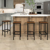 Set of 4 Industrial Bar Stools Dining Bar Counter Height Chair Kitchen Breakfast
