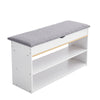 White Wooden Slim Shoe Rack Storage Shelf Unit Stand Cabinet Toy Box Bench Seat