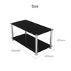 Coffee Table Glass Top With Storage & Chrome Black Modern Living Room Furniture