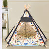 Large Pet Teepee Bed Cat/Kitten/Dog/Puppy Igloo Play Tent Tipi House Cushion Mat