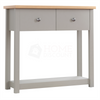 2 Drawer Console Table Shelf Hallway MDF Dressing End Side Table Grey