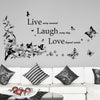 Walplus Wall Sticker Decal Wall Art Butterfly Vine Classic Live Laugh Love