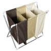 Clothes Basket Wash Hamper Bin Aluminium Folding Grids Dirty Storage Bag Laundry