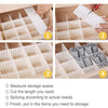 8X Adjustable Drawer Dividers Organiser Socks Plastic Closet Separator Flexible