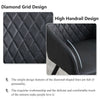 2 Pcs Dining Chairs With Armrests Velvet / PU Cushions Diamond Pattern Backrests