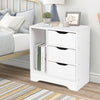 Bedside Table Cabinet Nightstand with Drawer Storage Bedroom Furniture Wooden