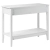 Study PC Desk Console Table With 2 Drawer Hallway Shelf Storage Furniture White