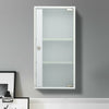 Bathroom Cabinet White Wooden Single Door Wall Mounted Unit Storage Shelf Rack