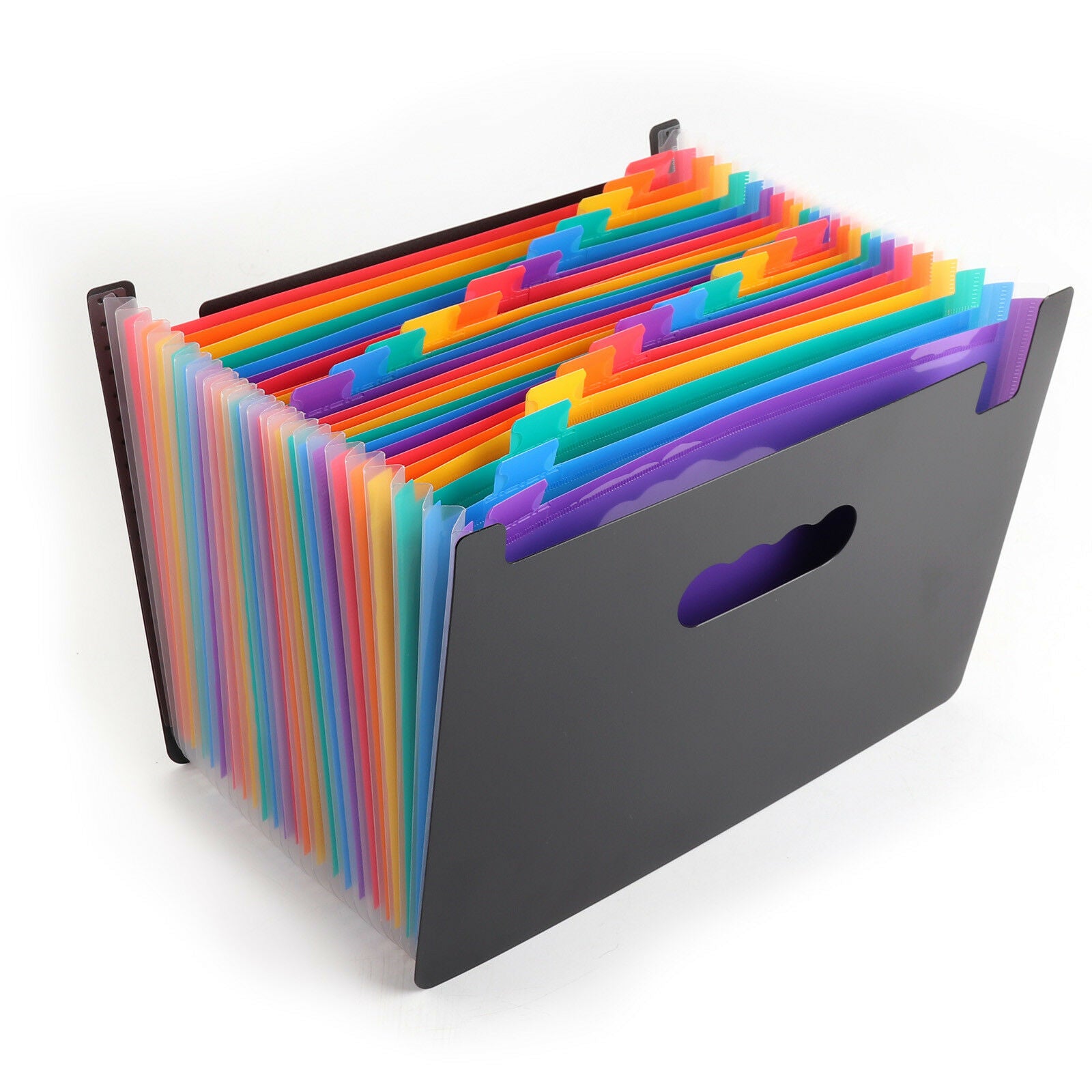 24 Pocket A4 Office Expanding File Box Folder Document Organiser Home Security