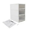 3pc Plastic Shoe Storage Boxes Drawer Stackable Foldable Organiser Clear Gray