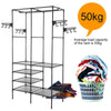 Heavy Duty Clothes Rail Rack Hanging Garment Display Stand Shoe Storage Shelf UK