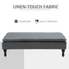 Upholstered Linen-Touch Fabric Ottoman Bench Bed End Stool Footstool Footrest