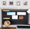 Industrial Computer Desk Large Storage Workstation Vintage Rustic Metal Office